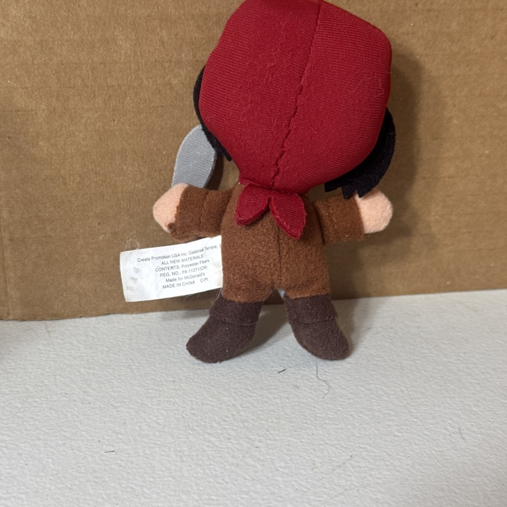 Pirates Of The Caribbean 2006 McDonald's Happy Meal "Jack Sparrow" Plush - Picture 2 of 4